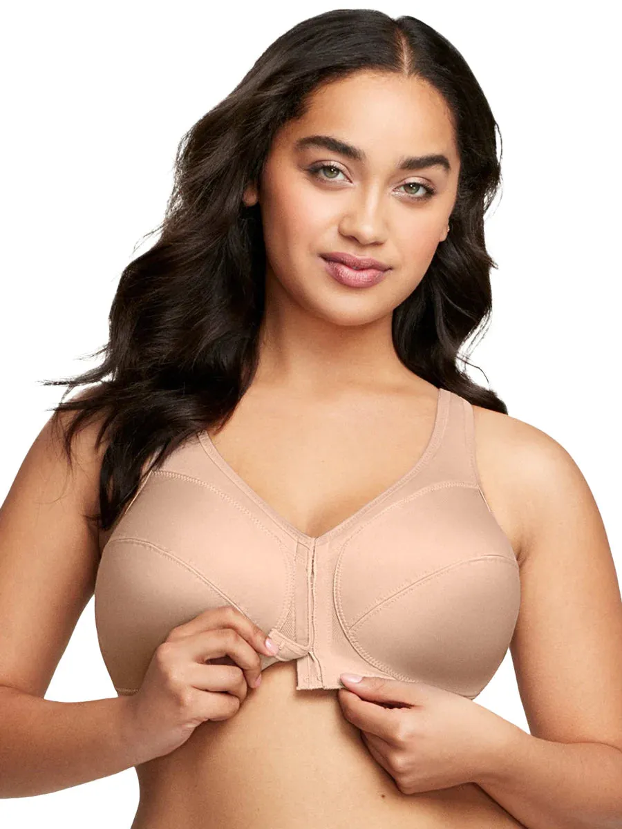 In Stock Glamorise Bra 1265 - 360 Support Front Close Posture - Beige