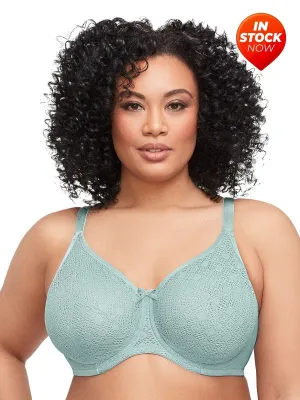 In Stock Glamorise Bra 9855 - Lace Comfort Wonderwire Bra - Jade