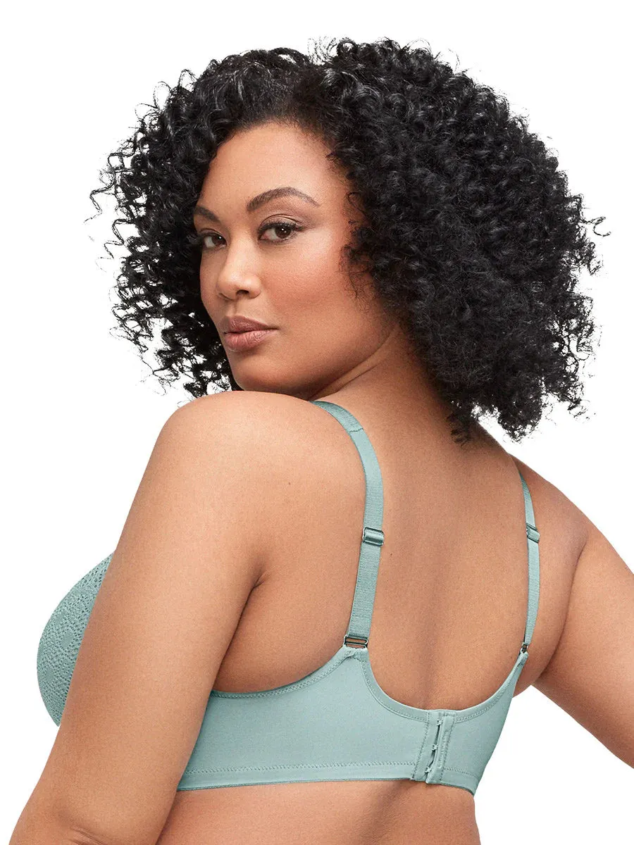 In Stock Glamorise Bra 9855 - Lace Comfort Wonderwire Bra - Jade