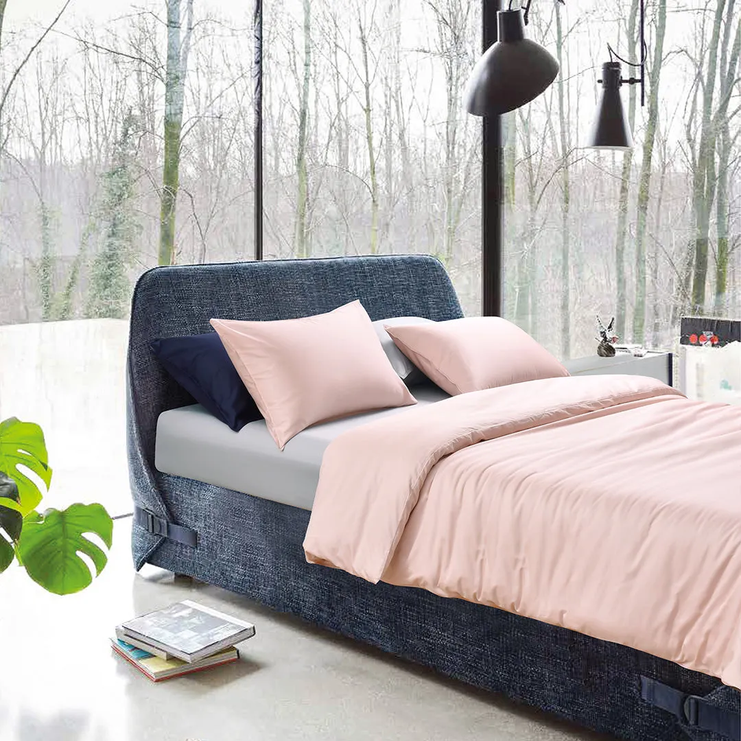Intero BLANC Solid 100% Combed Cotton 980TC Fitted Sheet Set Cerise – Blush
