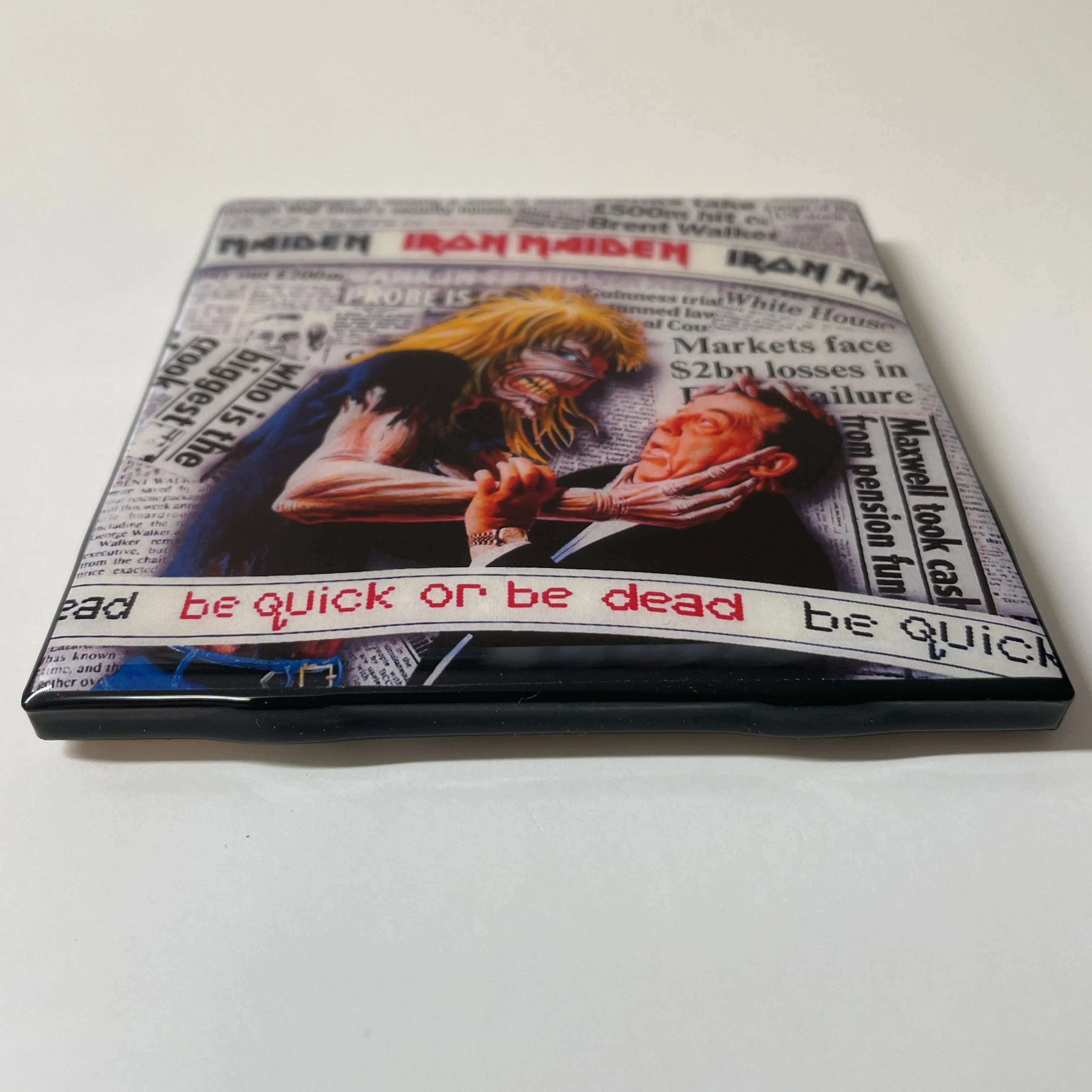 IRON MAIDEN Be Quick Or Be Dead Coaster Custom Ceramic Tile