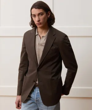 Italian Cotton Sport Coat in Dark Brown