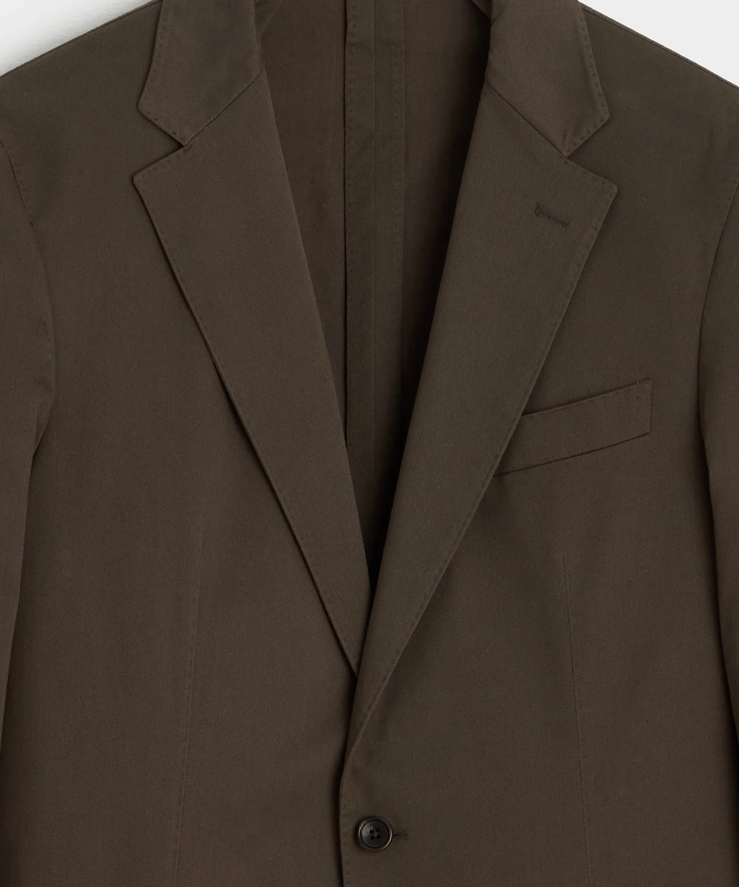 Italian Cotton Sport Coat in Dark Brown