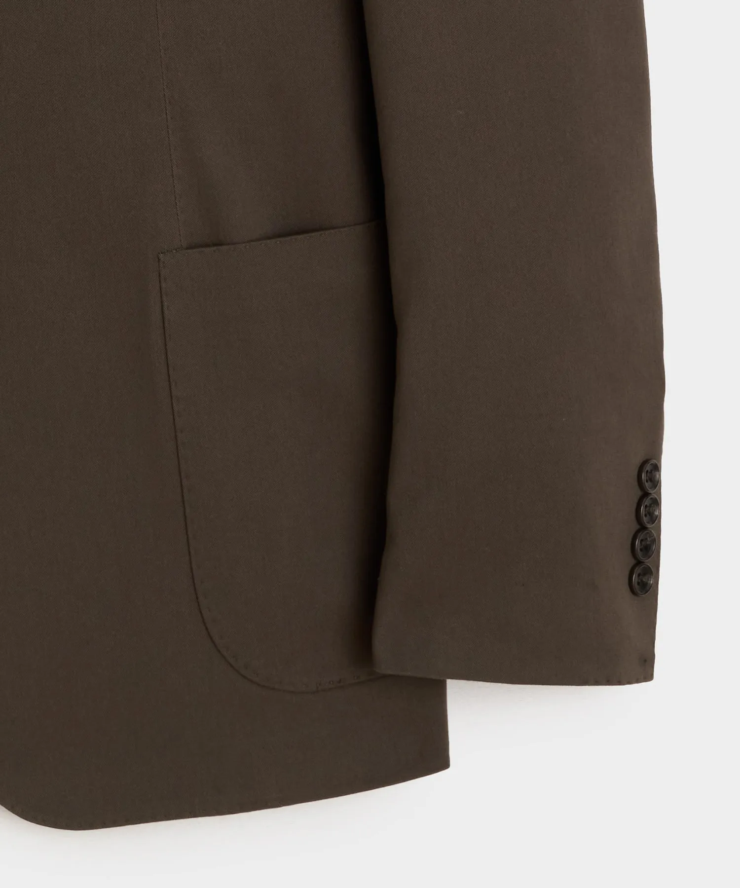 Italian Cotton Sport Coat in Dark Brown