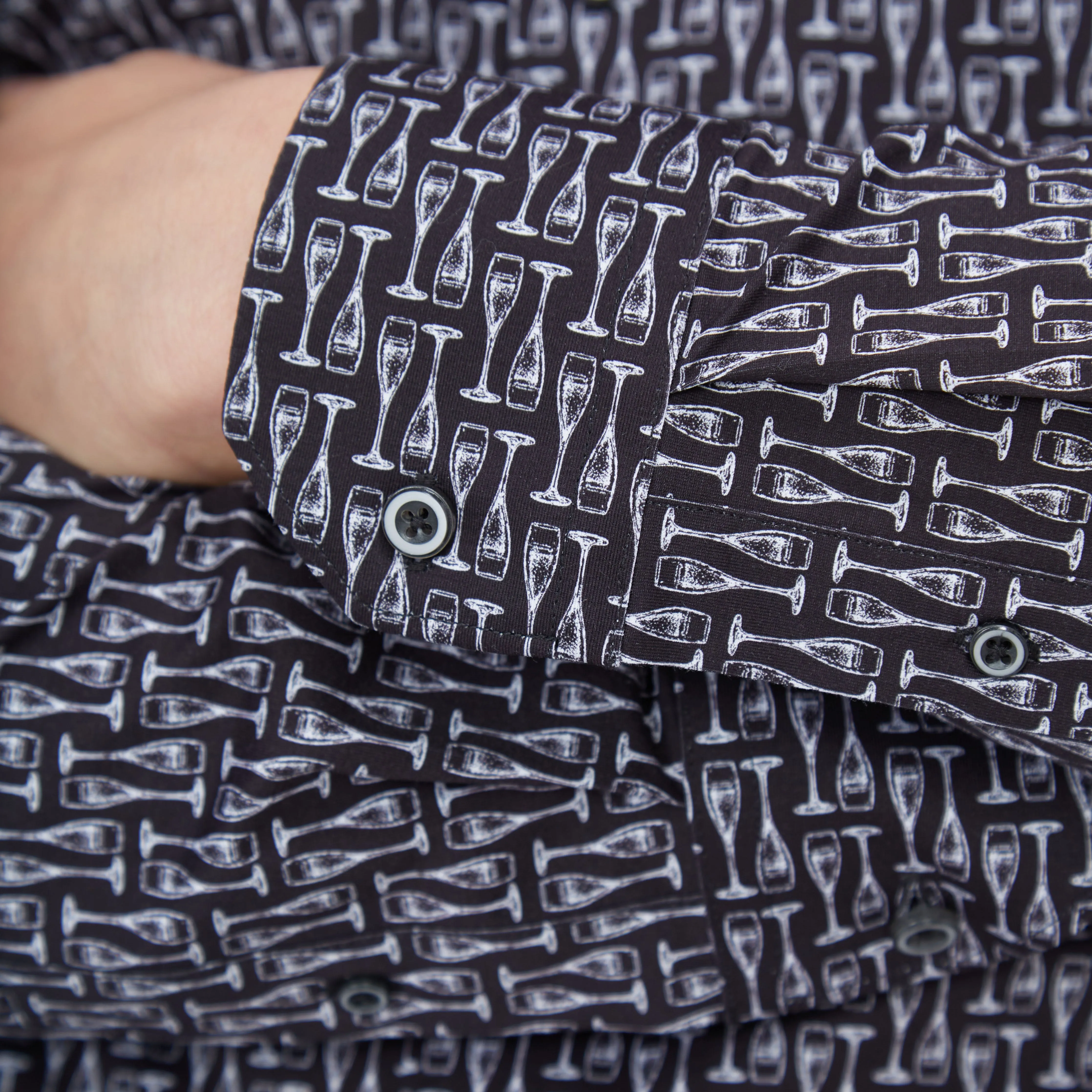 James Champagne Flute OoohCotton Shirt