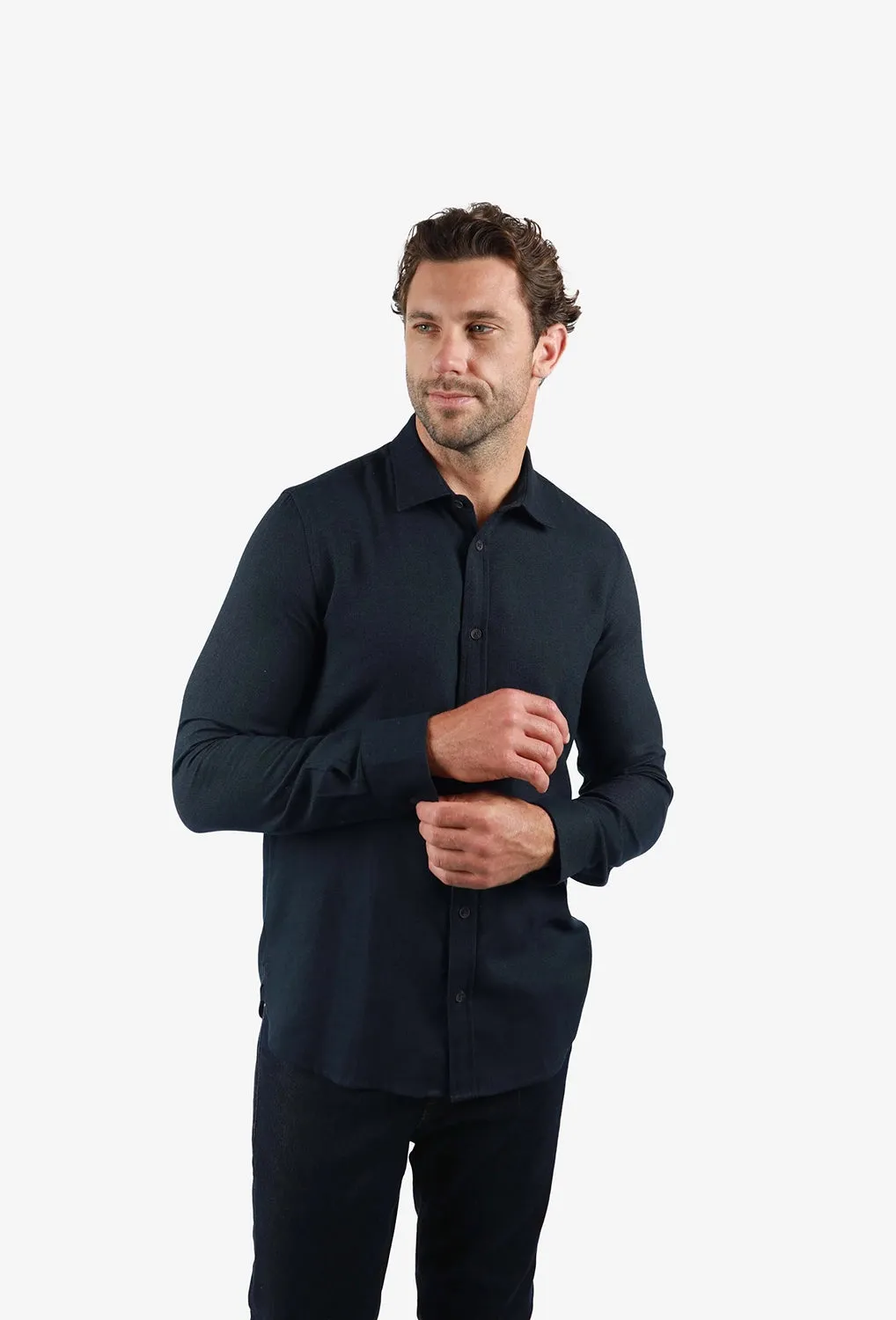 JAMES HARPER 2 TONE TWILL L/S SHIRT JHS582