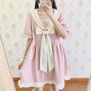 Japanese sweet navy collar dress yc23478