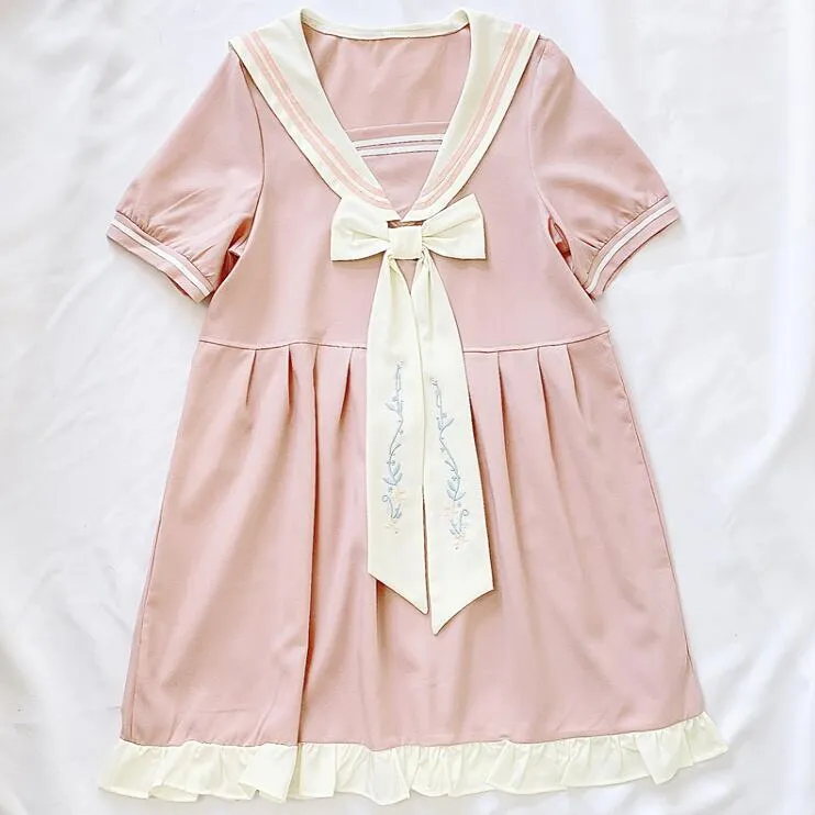 Japanese sweet navy collar dress yc23478