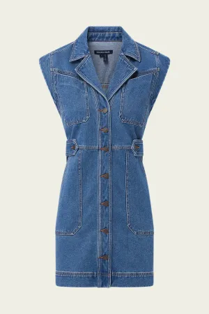 Jax Denim Shirtdress in Light Cornflower