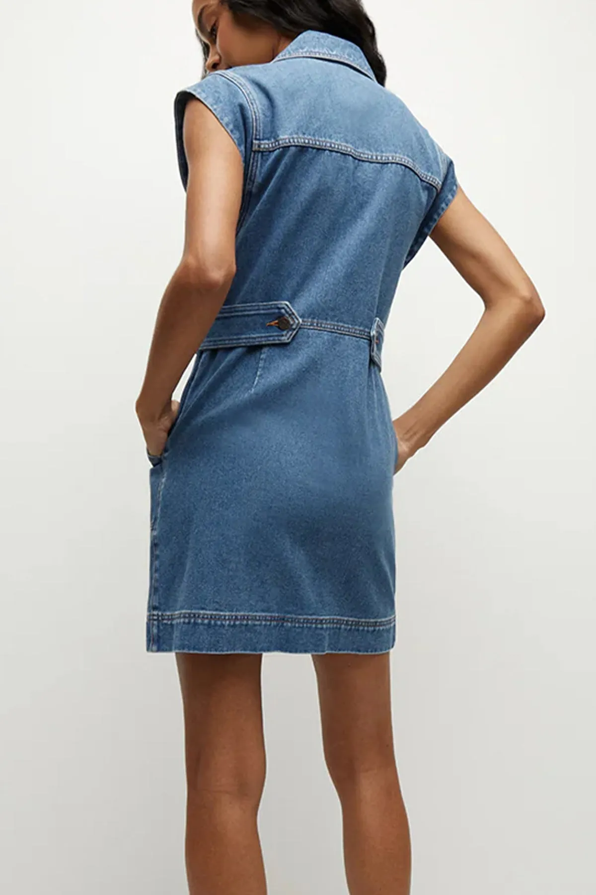 Jax Denim Shirtdress in Light Cornflower