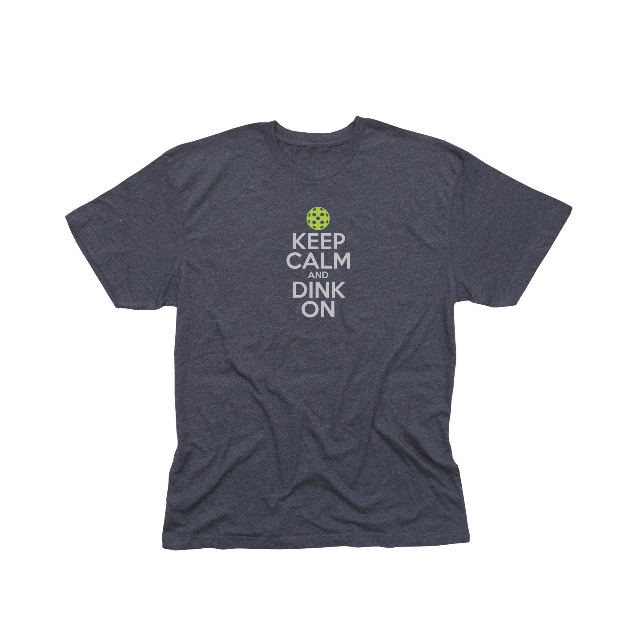 Keep Calm & Dink On Mens Pickleball T-Shirt - Vintage Casual Cotton Blend
