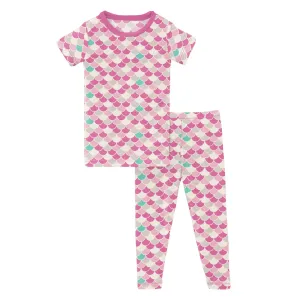 Kickee Pants Tulip Scales Print Short Sleeve Pajama Set