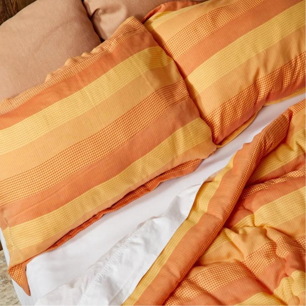 Kids Bunk Quilt & Shams - Marigold Mixed Gingham