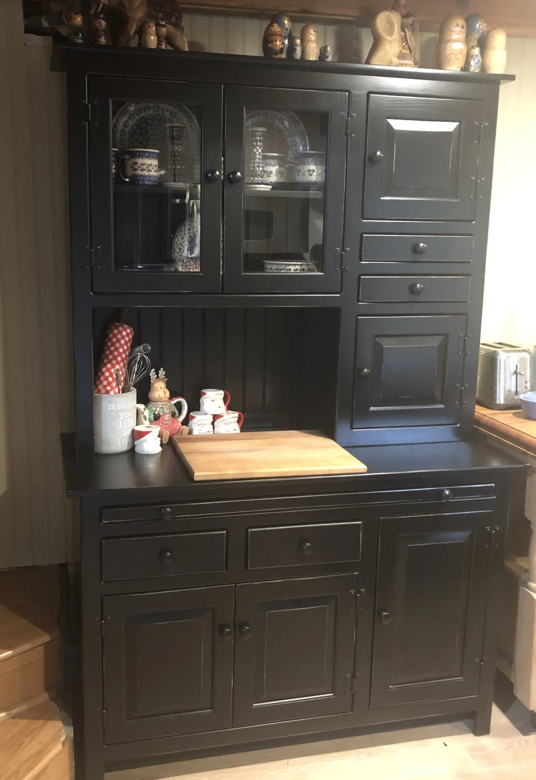 Lancaster - Amish Large Hoosier Cabinet (SHIPS OUT IN 4-8 WEEKS)