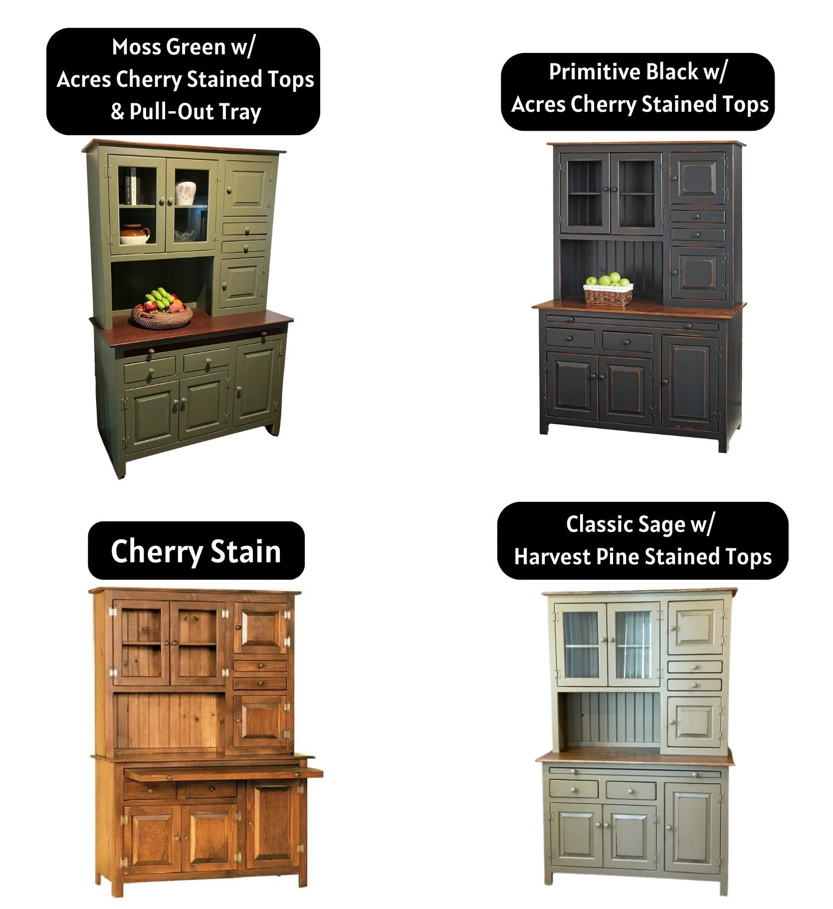Lancaster - Amish Large Hoosier Cabinet (SHIPS OUT IN 4-8 WEEKS)