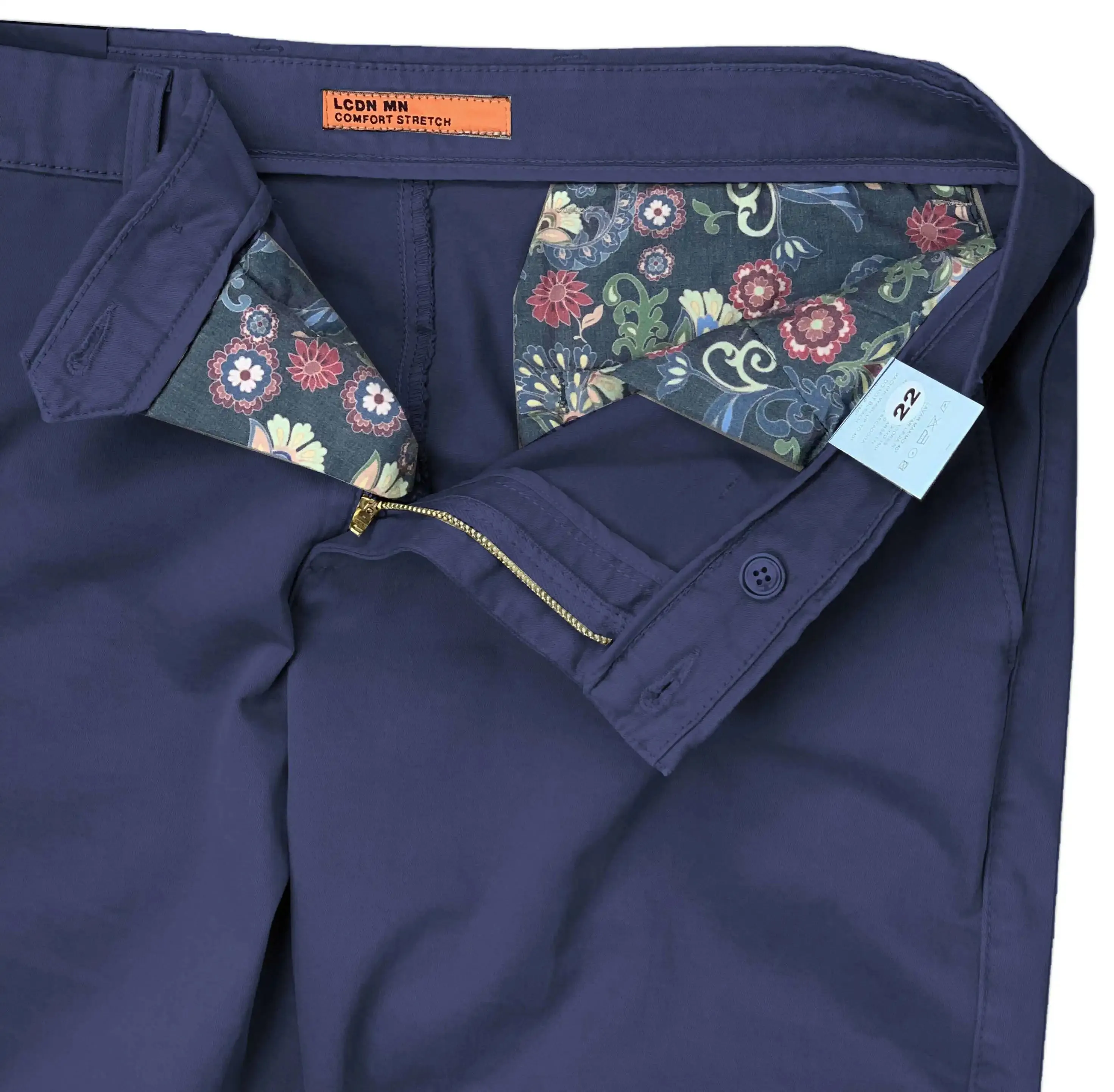 LCDN By Nalo Luigi Stretch Mens Chino Trousers Navy