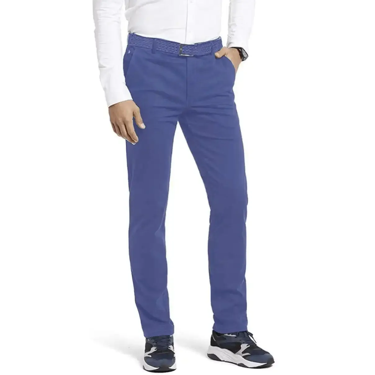 LCDN Men's Stretch Fit Chino Trousers Light Blue