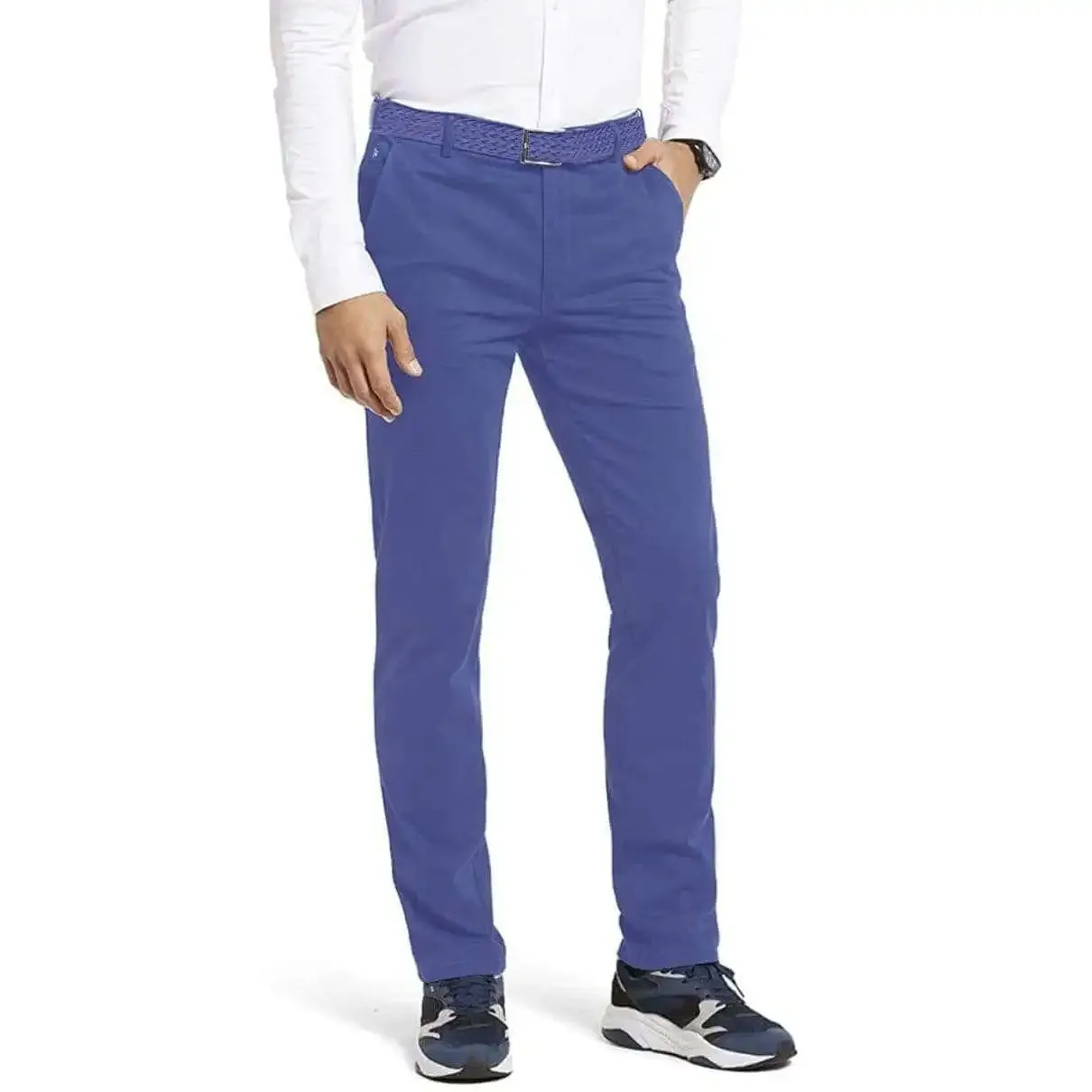 LCDN Men's Stretch Fit Chino Trousers Light Blue