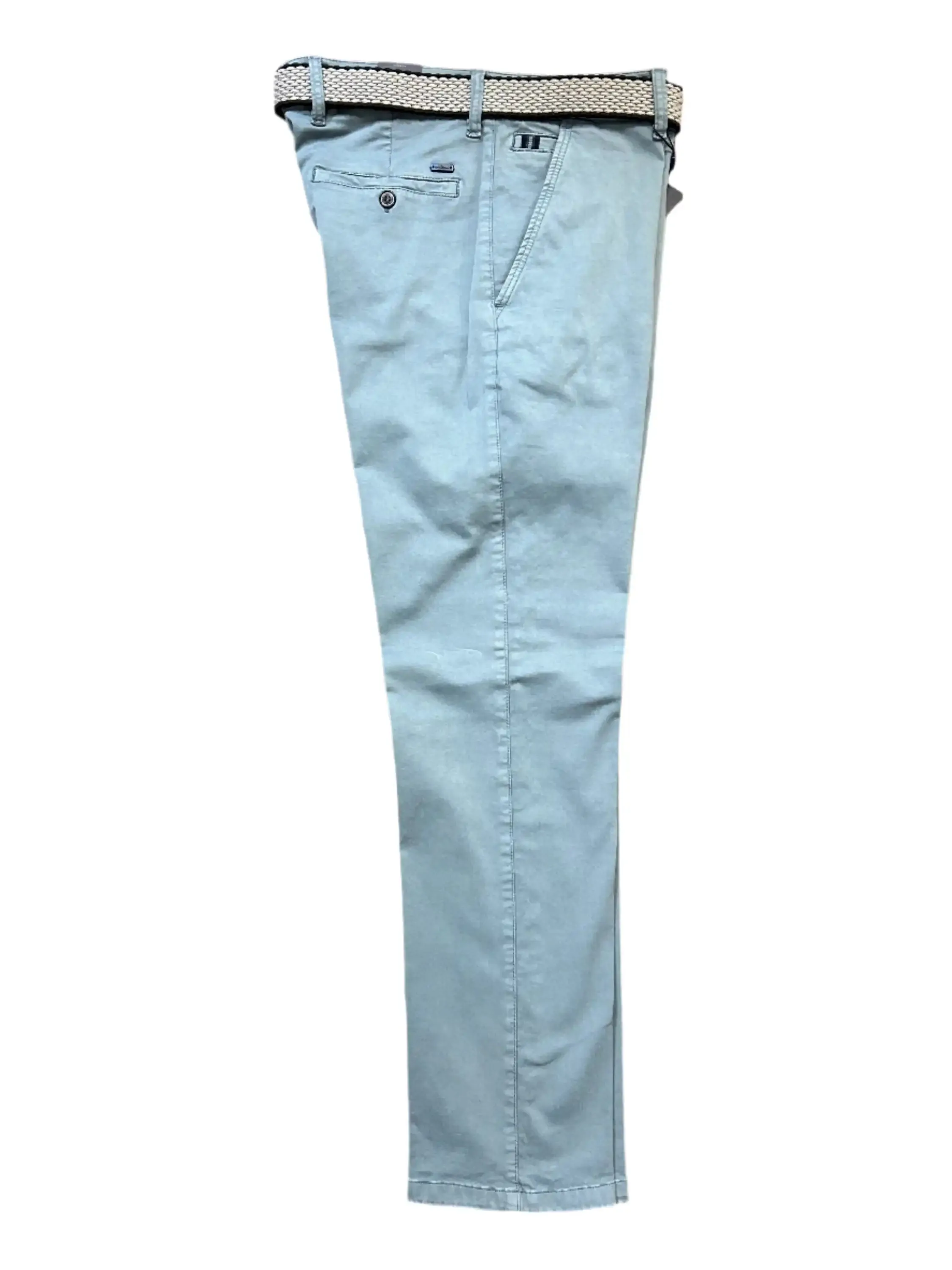 LCDN Men's Stretch Tapered Fit Chino Trousers Bruno Light Blue