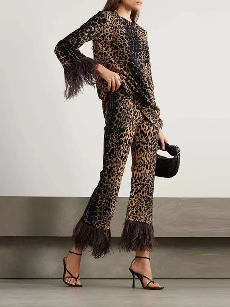Leopard Printed Pant Sets