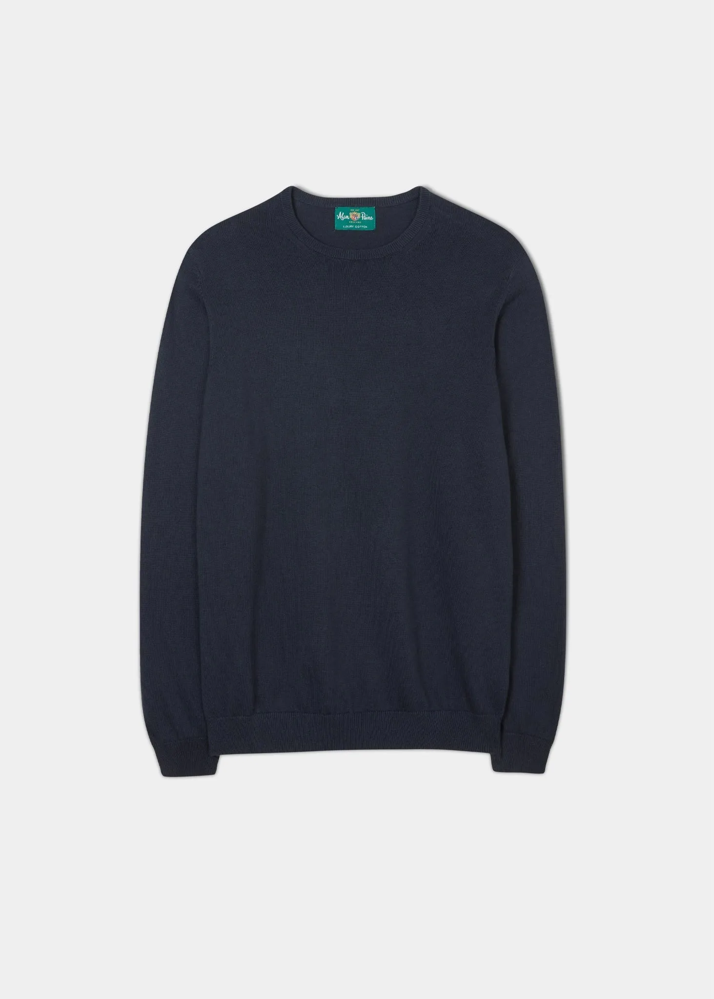 Leysmill Cotton Cashmere Jumper In Dark Navy