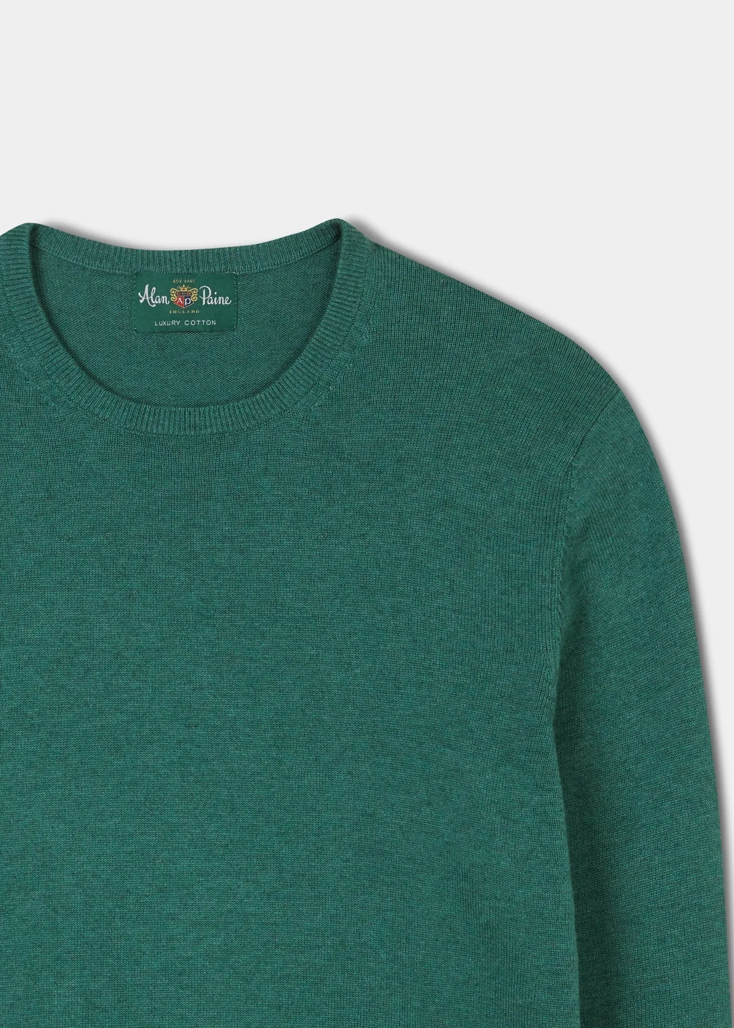 Leysmill Cotton Cashmere Jumper In Moorland