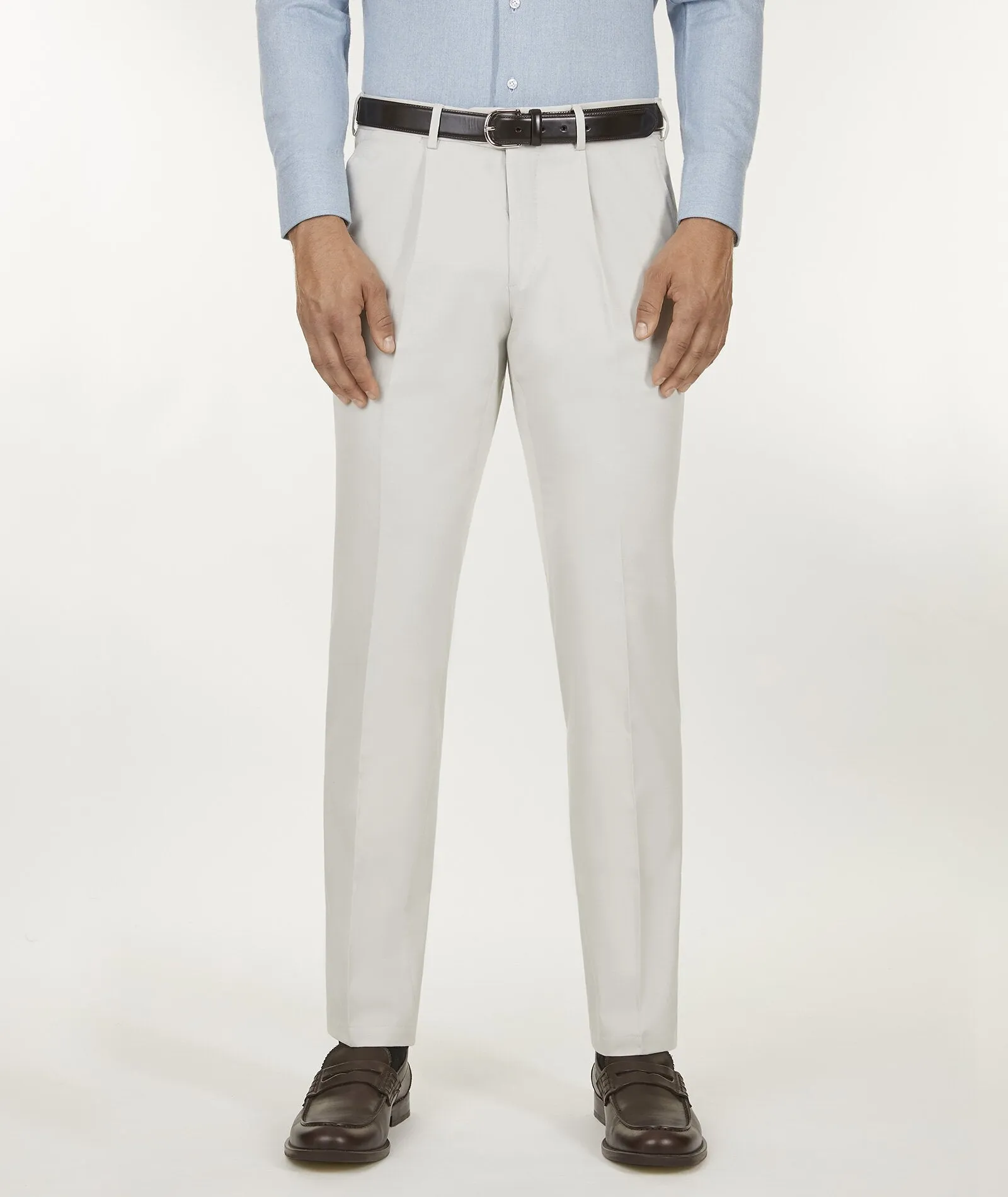 Light Beige Cotton Cashmere Chinos