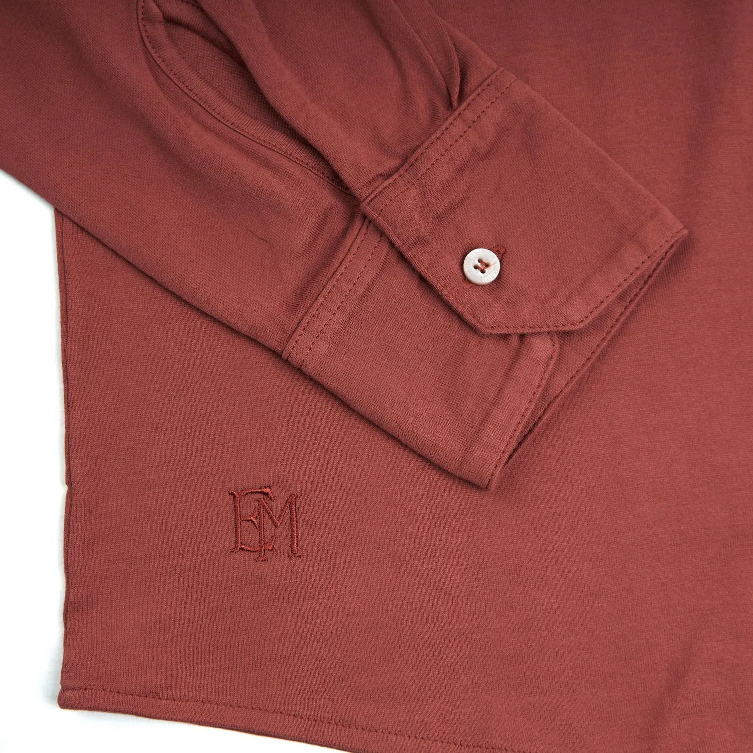 LIGHT BROWN LONG SLEEVE POLO