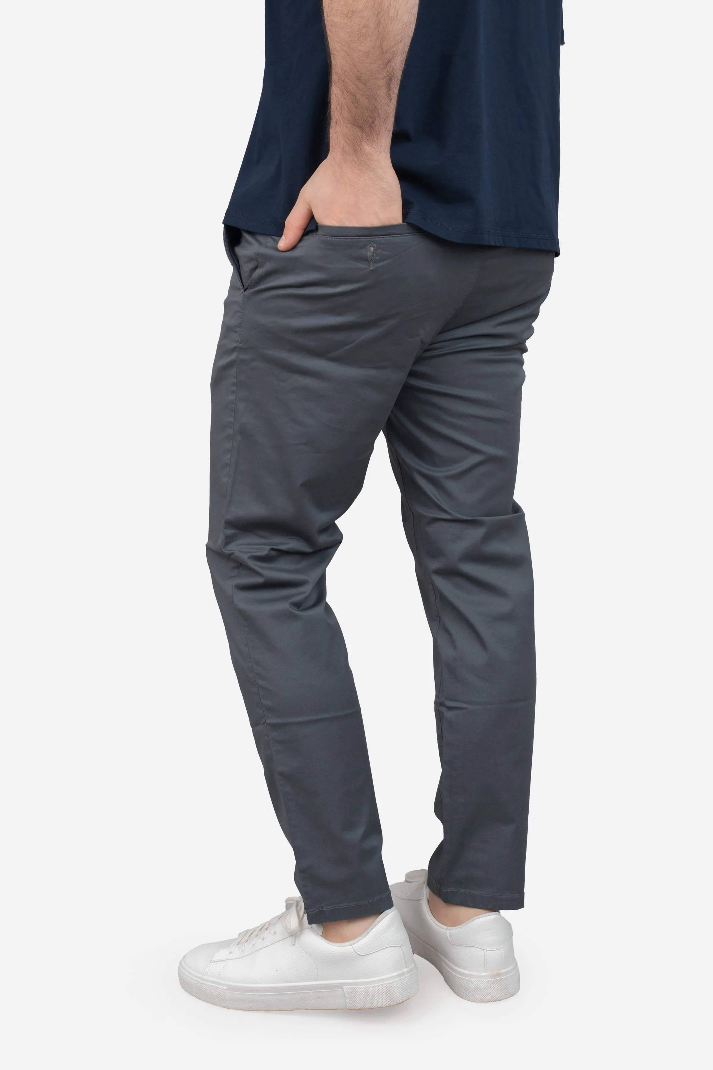 Lightweight Stretch Chino Charcoal
