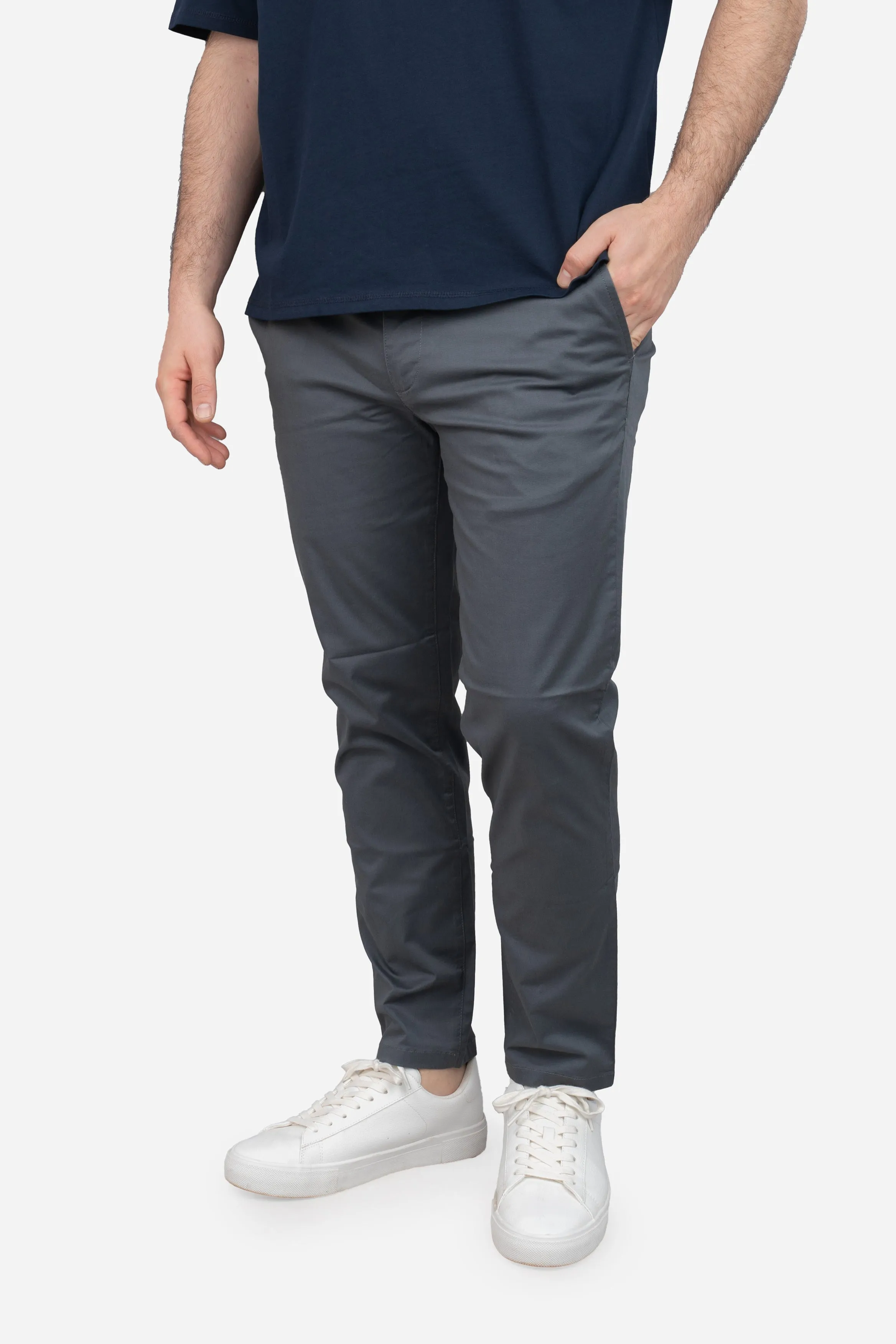 Lightweight Stretch Chino Charcoal