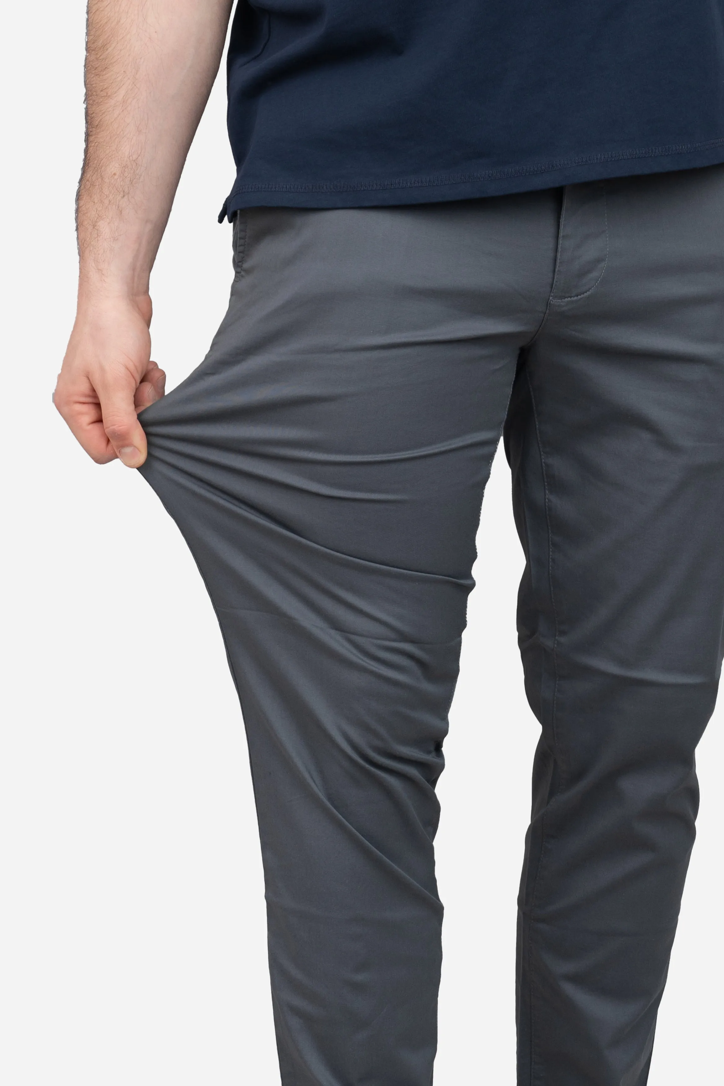 Lightweight Stretch Chino Charcoal