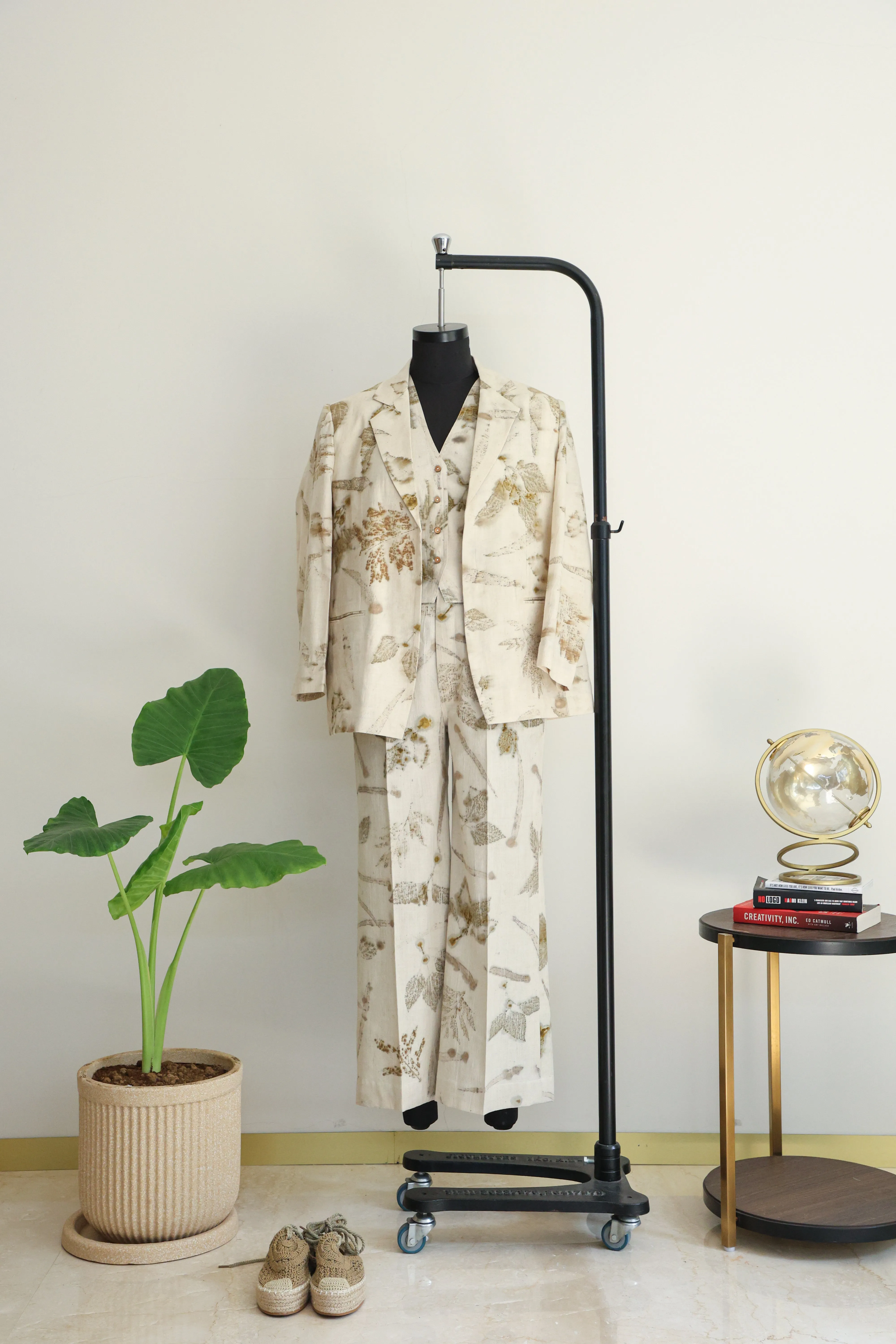 Live Leafy 3-Piece Blazer Set with Vest & Pants