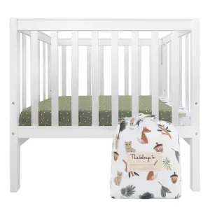 Living Textiles - Childcare Cot Fitted Sheet - Olive Green