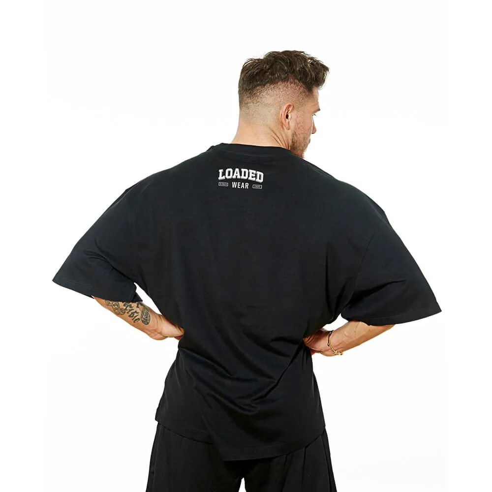 Loaded Barcode Oversize Tee - Black