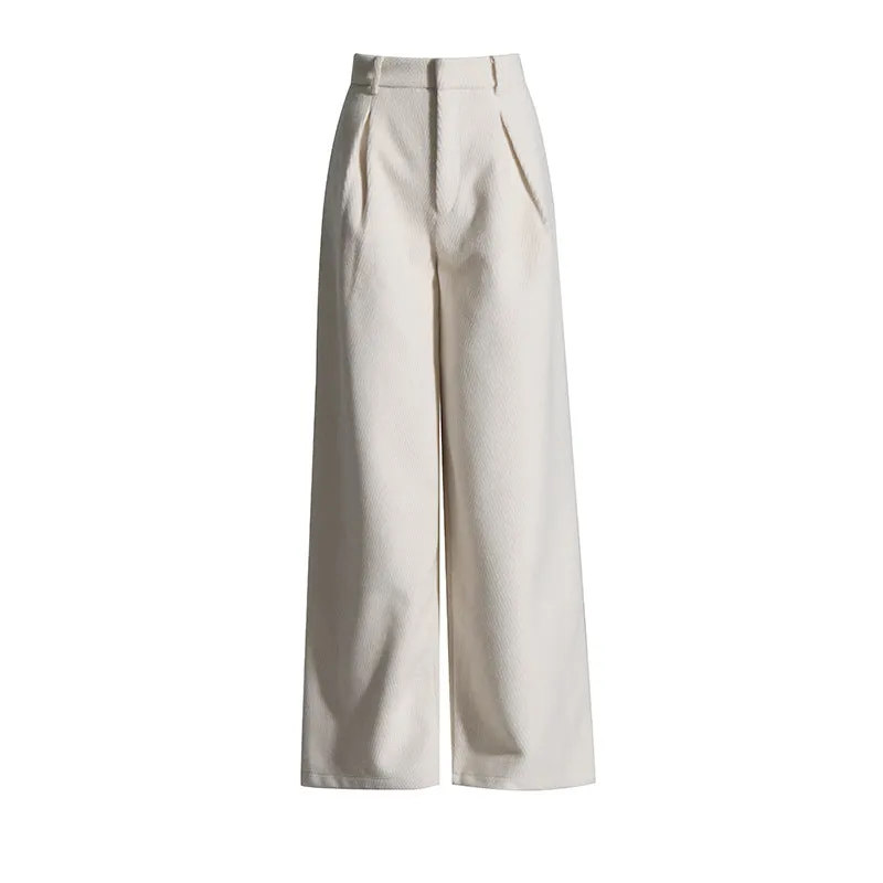 Loose Boning Corset Cropped Top Pants Two Piece Set