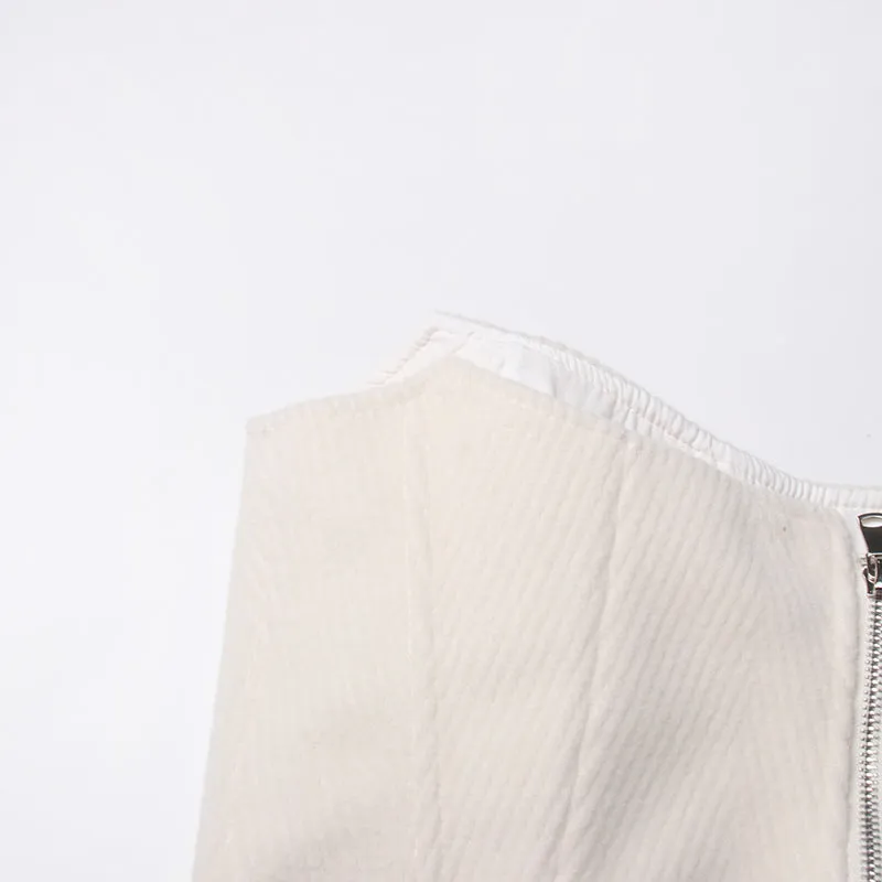 Loose Boning Corset Cropped Top Pants Two Piece Set
