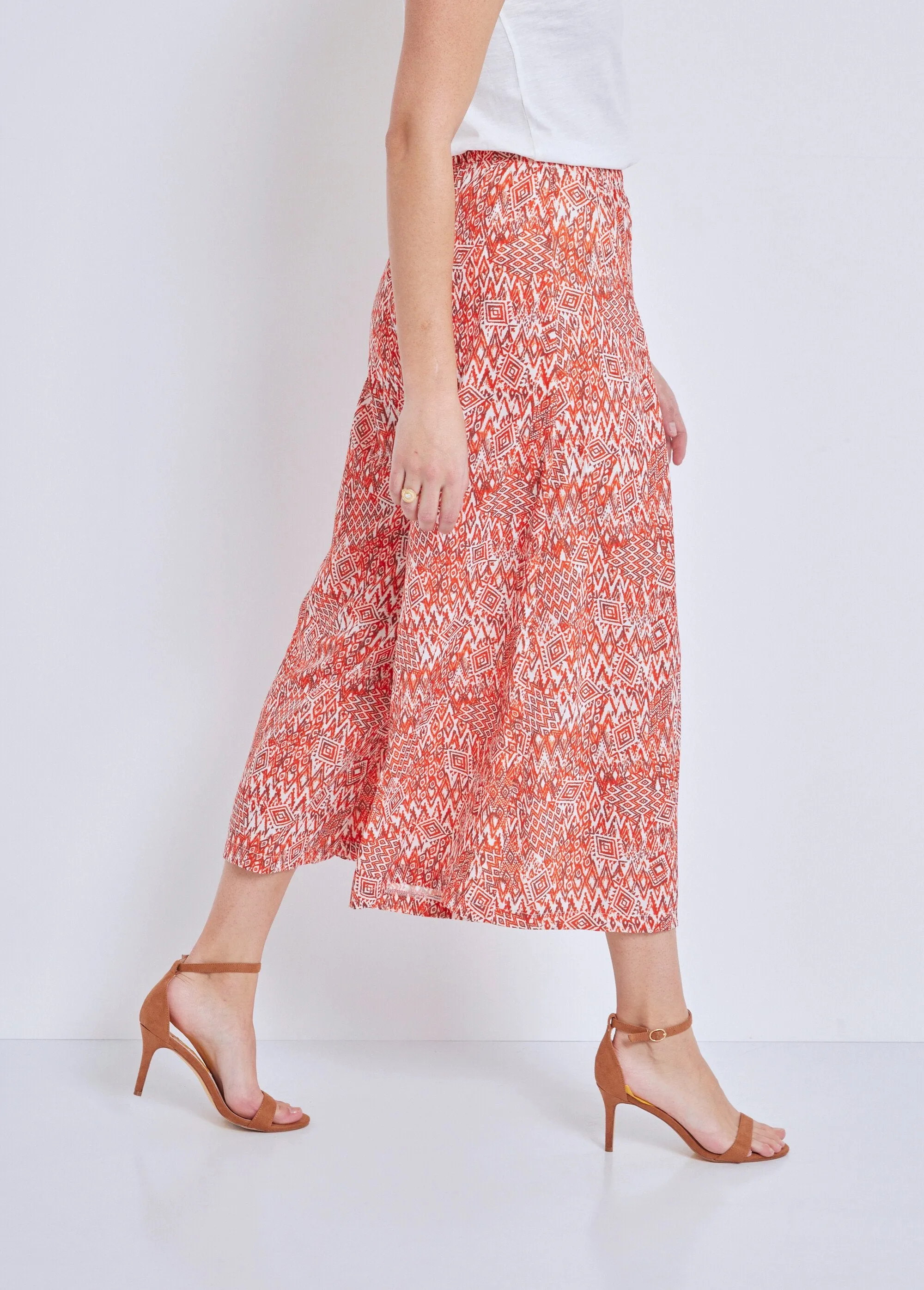 Loose elasticated waist culottes