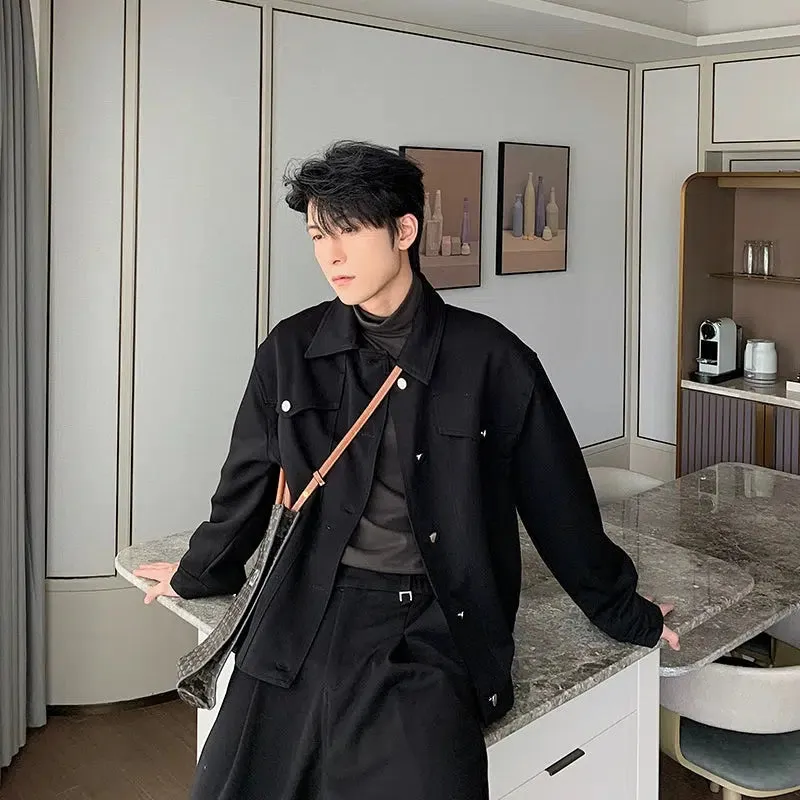 Loose Fit Casual Jacket Pants Set
