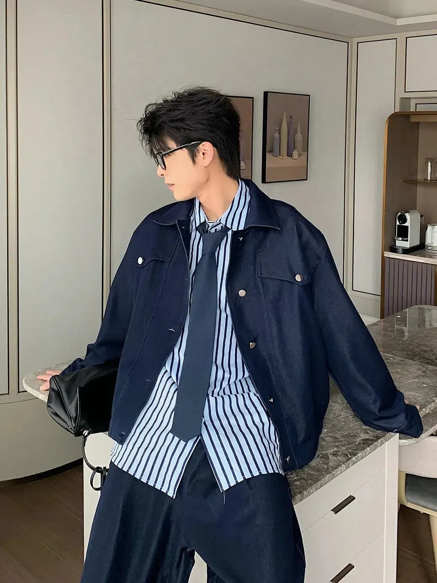 Loose Fit Casual Jacket Pants Set
