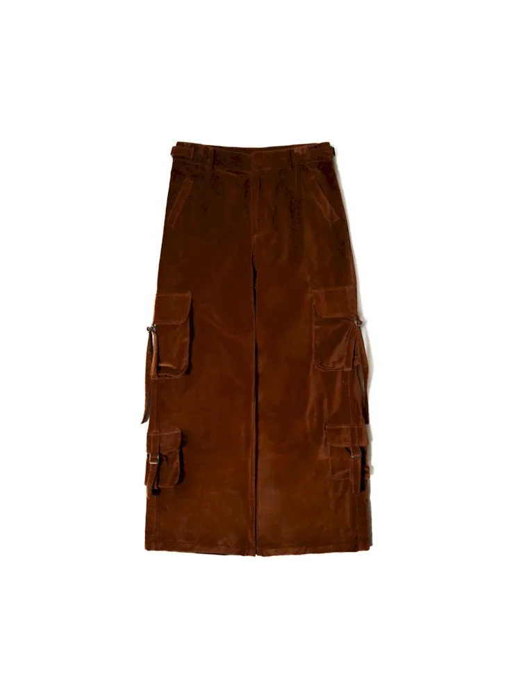 Loose Fit Wide-Leg Adjustable Pants
