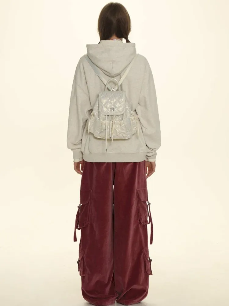 Loose Fit Wide-Leg Adjustable Pants
