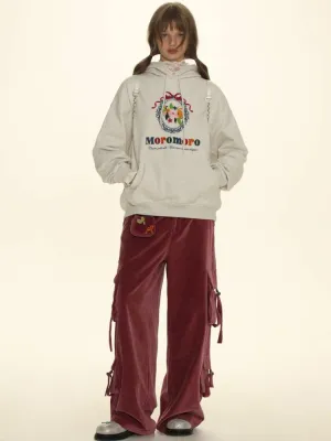 Loose Fit Wide-Leg Adjustable Pants