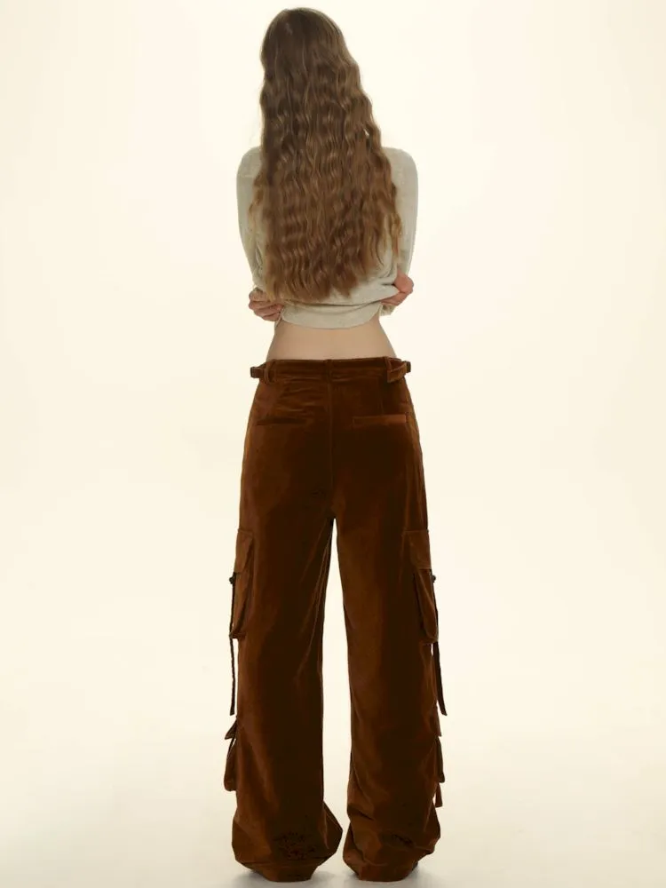Loose Fit Wide-Leg Adjustable Pants