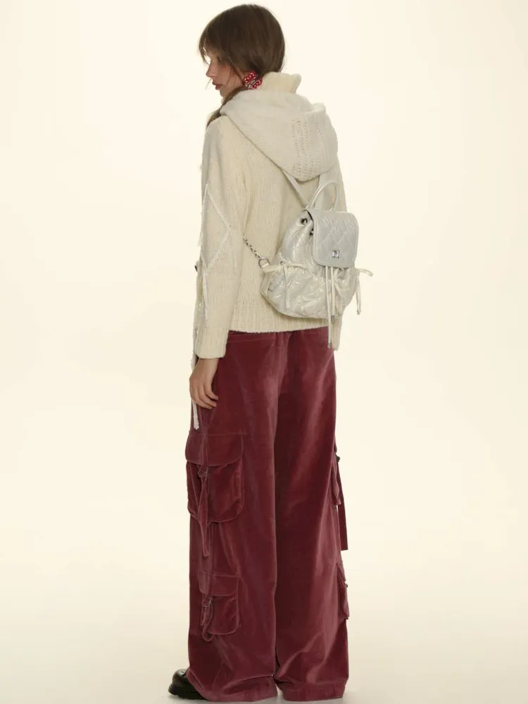 Loose Fit Wide-Leg Adjustable Pants