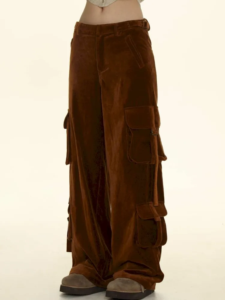 Loose Fit Wide-Leg Adjustable Pants