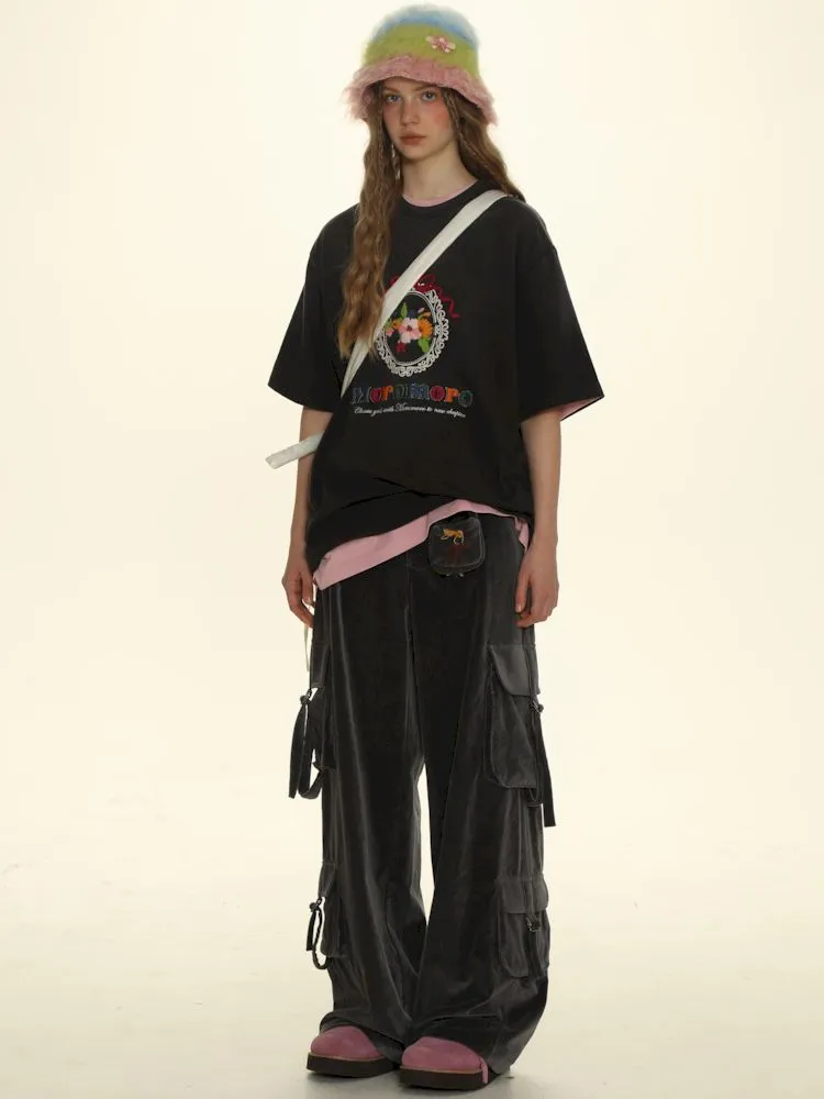 Loose Fit Wide-Leg Adjustable Pants