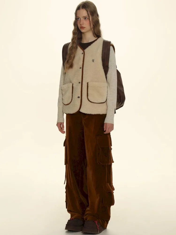Loose Fit Wide-Leg Adjustable Pants