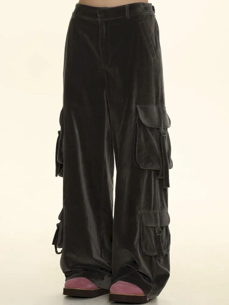 Loose Fit Wide-Leg Adjustable Pants