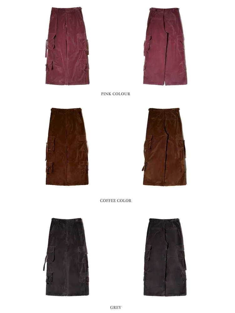 Loose Fit Wide-Leg Adjustable Pants