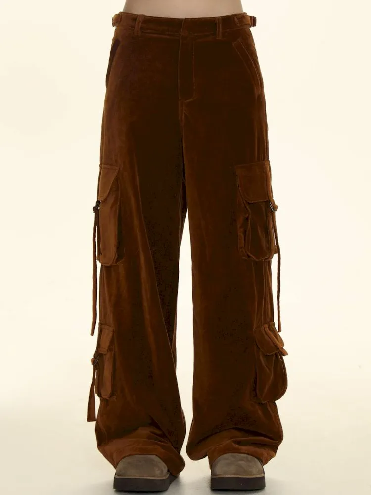 Loose Fit Wide-Leg Adjustable Pants